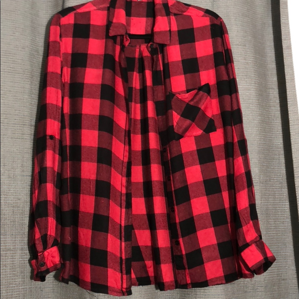 Charlotte Russe flannel shirt, size L